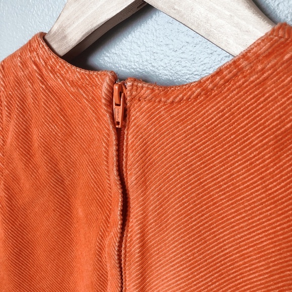 H&M 2-3 years orange cord dress with embroidery - Picture 6 of 9